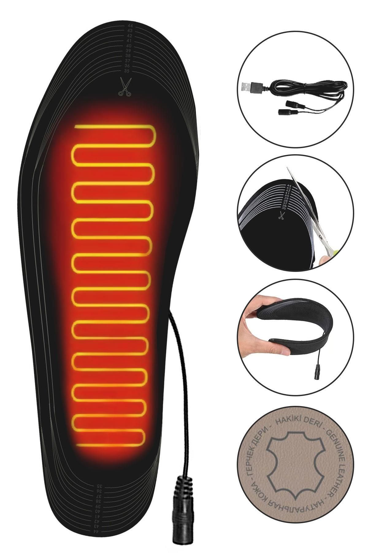 heep Elektrikli Taşınabilir Kablolu 35-45 Numara Deri Bej Isıtıcılı Ayakkabı Tabanlığı