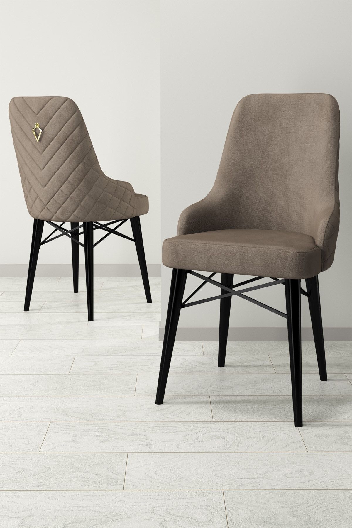 Trapeza Siyah Mermer Desen 80 X 132 Açılabilen Mutfak Masası ( Takım Halinde ) 4 Adet Sandalye-3