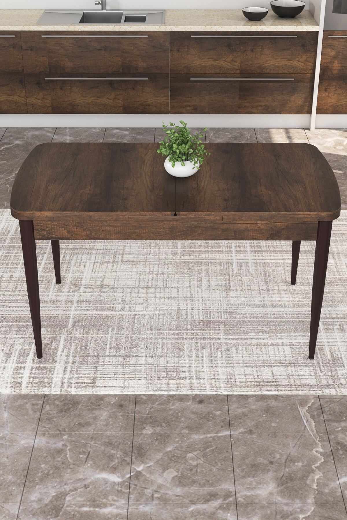 BELİZA Barok Desen 80 X 132 Açılabilen Mutfak Masası ( Takım Halinde ) 6 Adet Sandalye-2