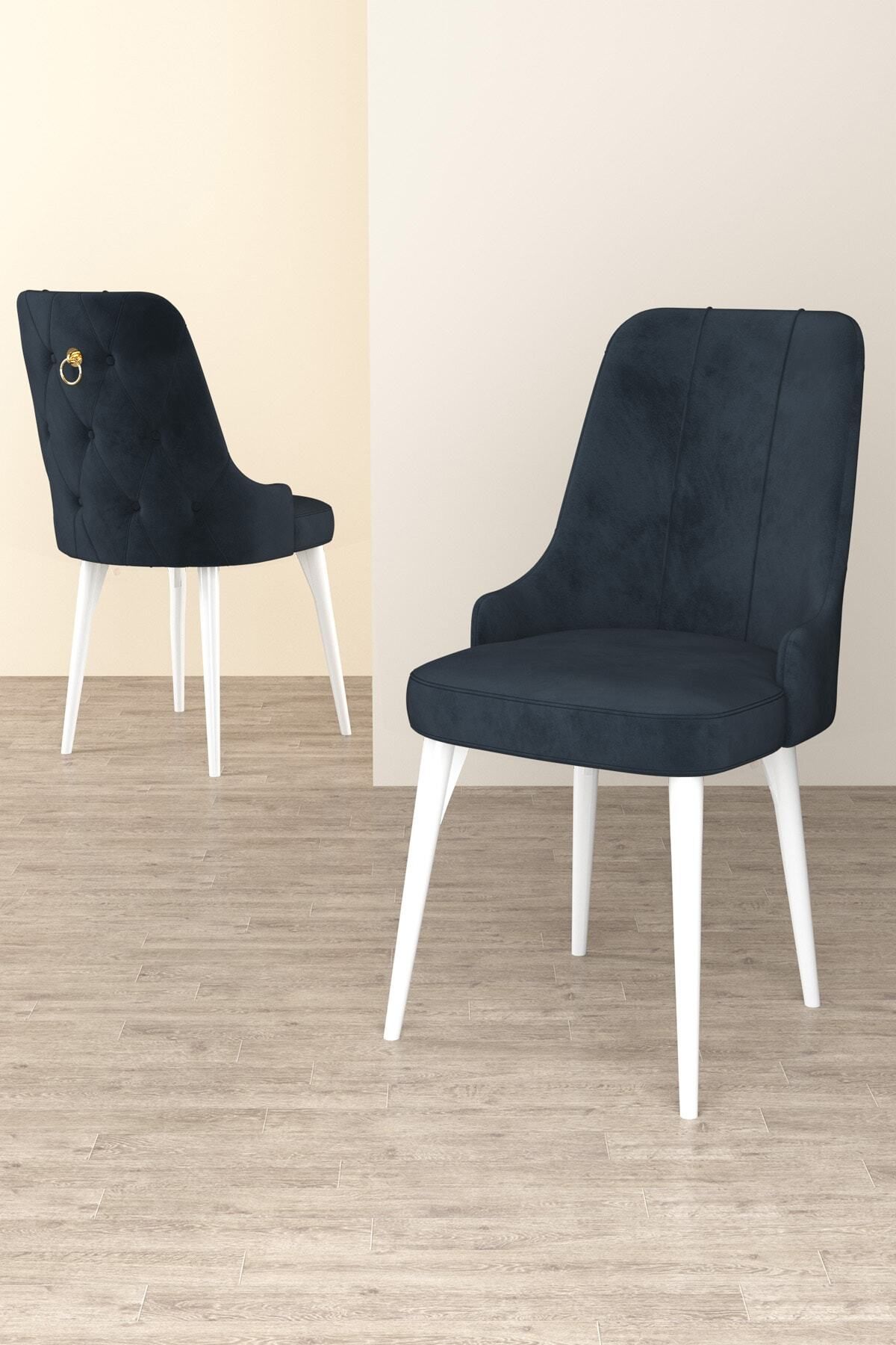 Mechta Beyaz Mermer Desen 80 X 132 Açılabilen Mdf Yemek Masası Takımı 6 Adet Sandalye-4