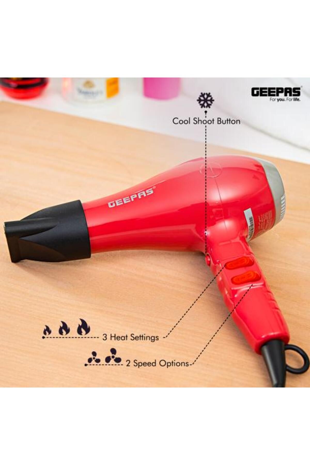 Geepas-3 Heat Setting Function1500W Hair Dryer GH8078 Geepas 7