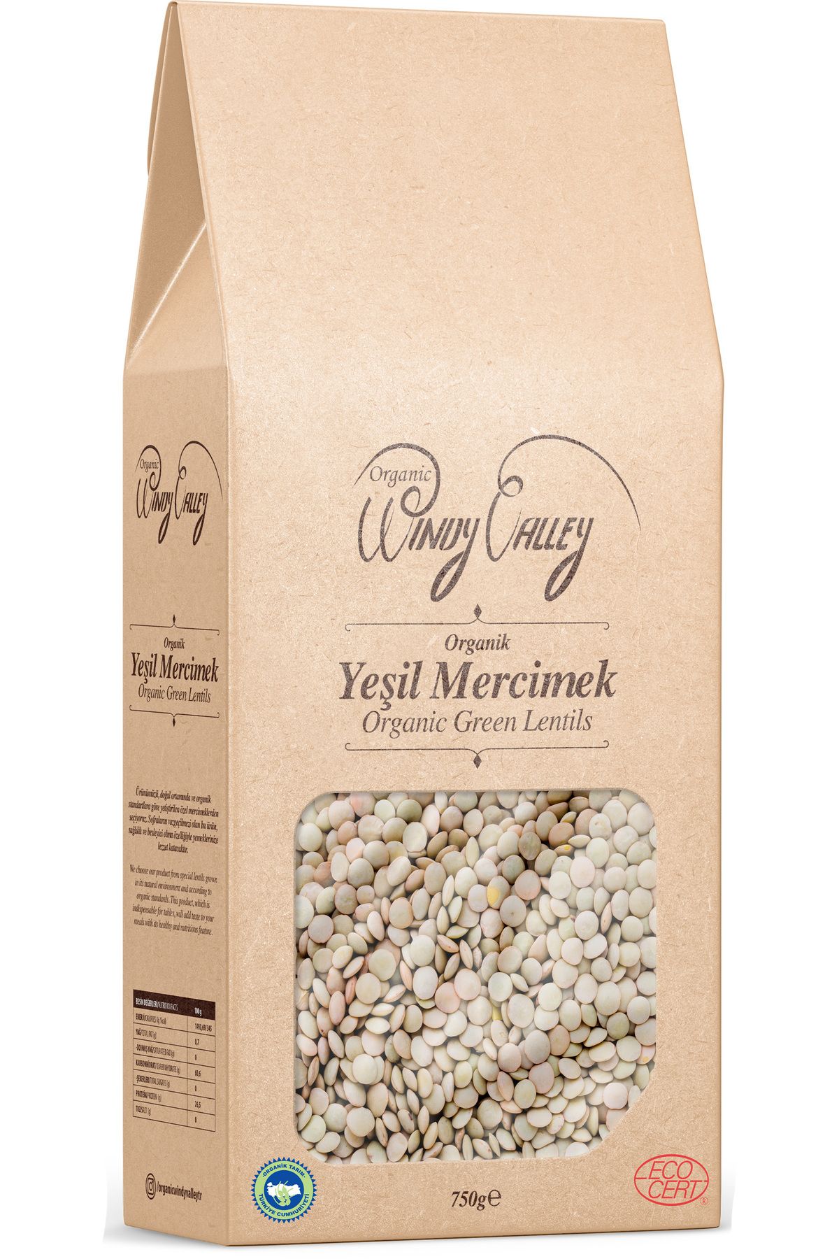 Genel Markalar Organik Yeşil Mercimek (750 GR) Yerli Ürün