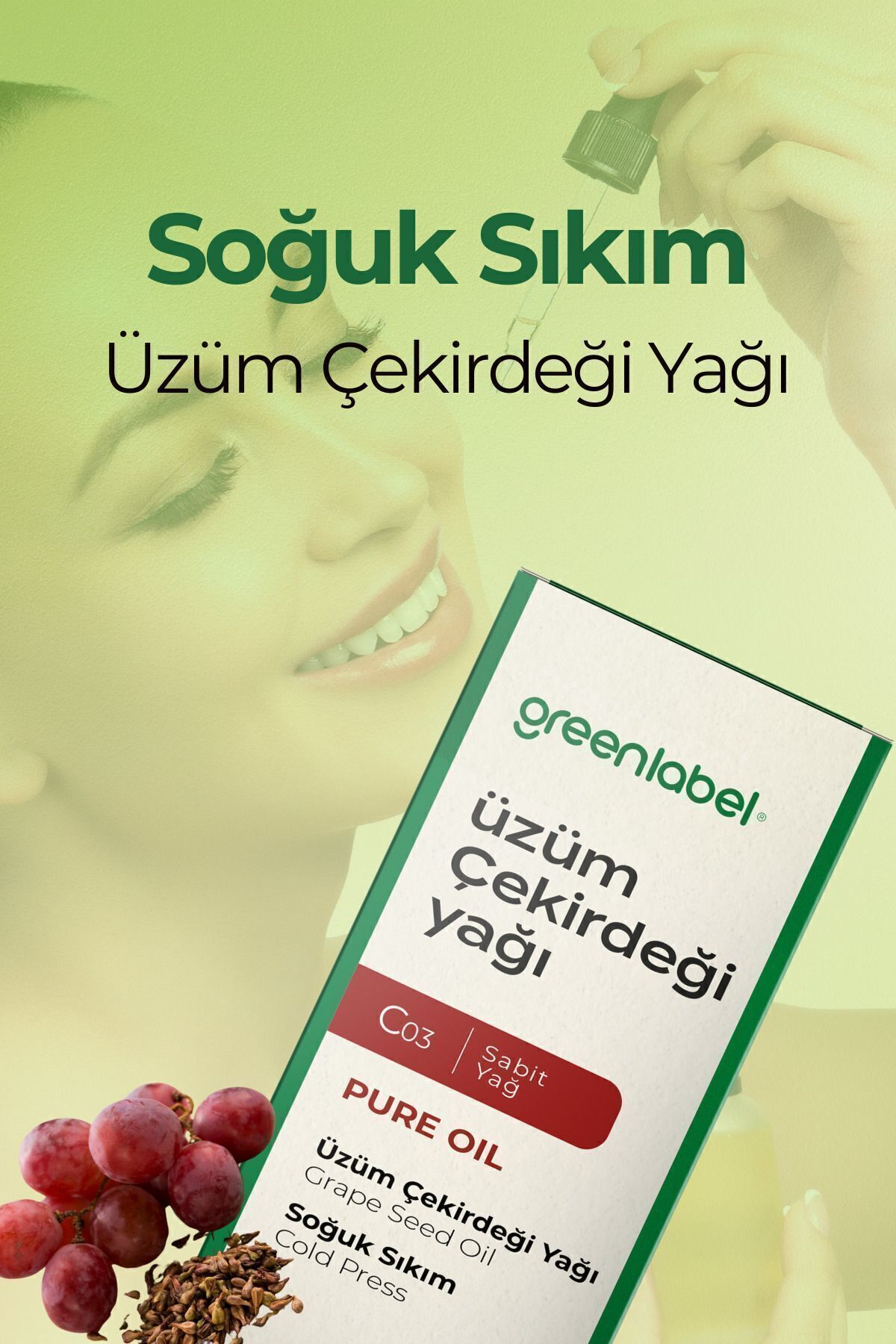 Üzüm Çekirdeği Yağı Soğuk Sıkım %100 Doğal Ve Saf 50ml — GLY-055 — تصویر 4 از 4