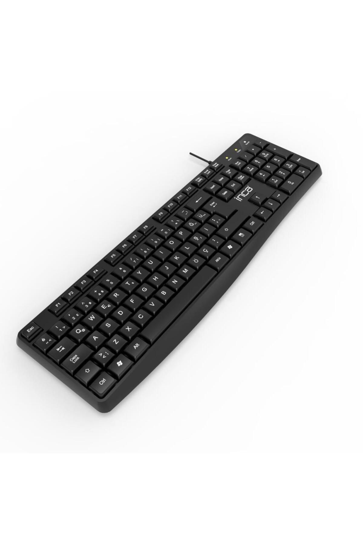 Inca İk-275Qu Multimedya Soft Touch Black Kablolu Klavye Keyboard Kablo Uzunluğu 1,35 Metre 10 Milyo