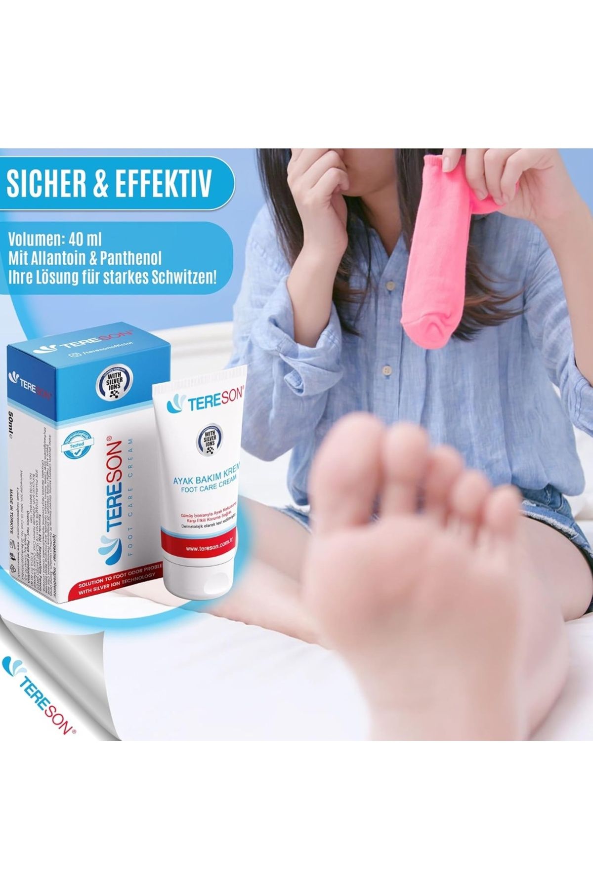 Tereson-Anti Schweiß Creme 50ml | Für Schwitzen & Schwitzige Hände 4