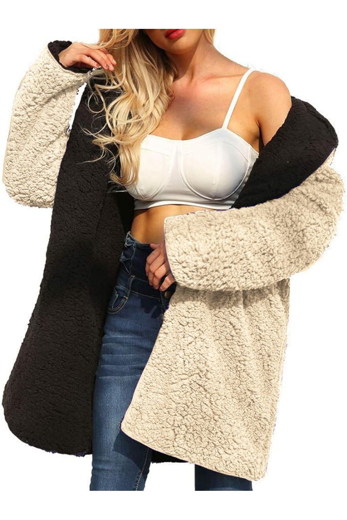 Mothermood-M0The3Rplush Double Sided Winter Women's Furry Jacket 3