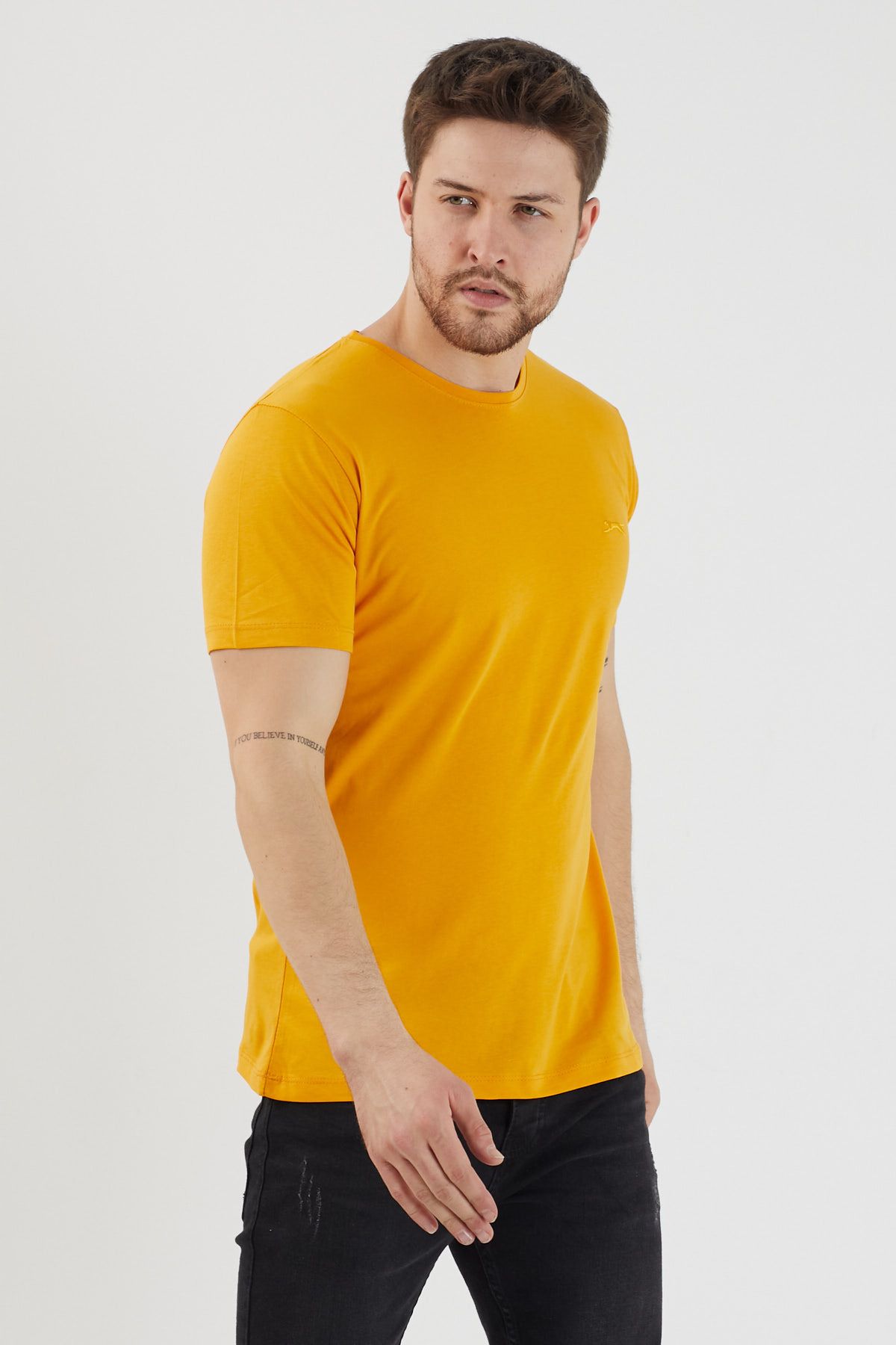 تیشرت مردانه ساندر Mustard St11te083 Slazenger