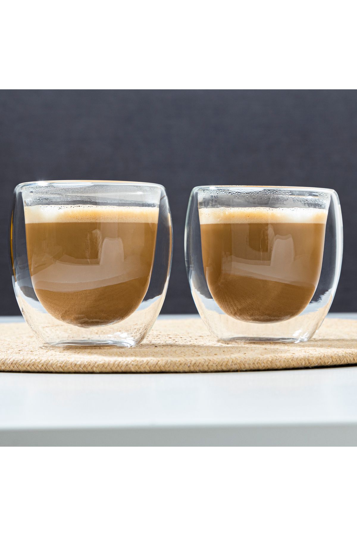 Viwares-Cappuccino Glas, 250ml 2er Set 1