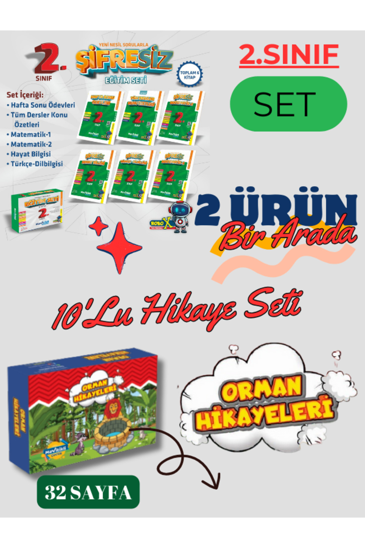 MAVİTİKLİ YAYINCILIK 2.SINIF SET ve ORMAN HİKAYELERİ - Fiyatı