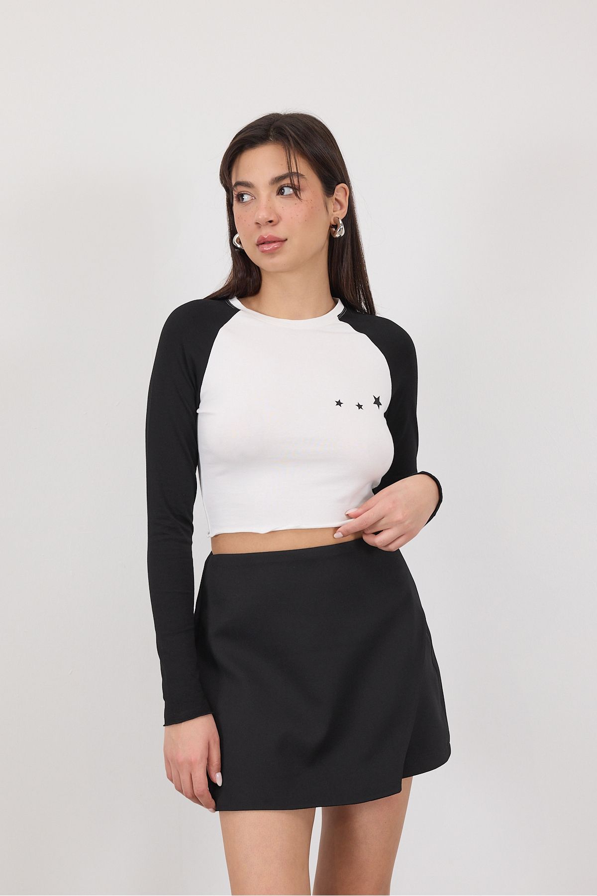 Addax-Μπλούζα Crew Neck Star Printed B1680-r10 6
