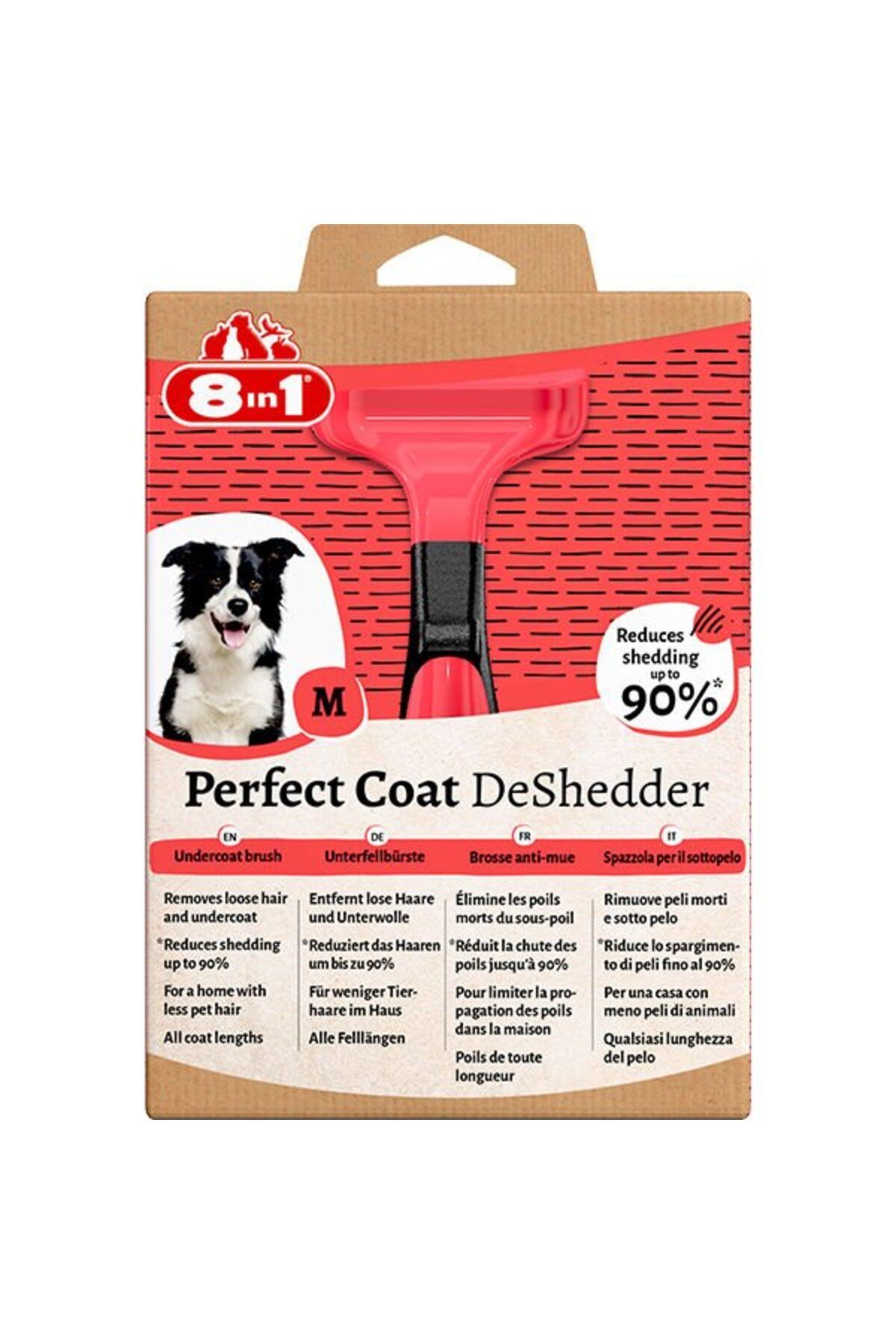 8in1-Perfect Coat Deshedder Furminator Medium Breed Dog Comb Medium 1