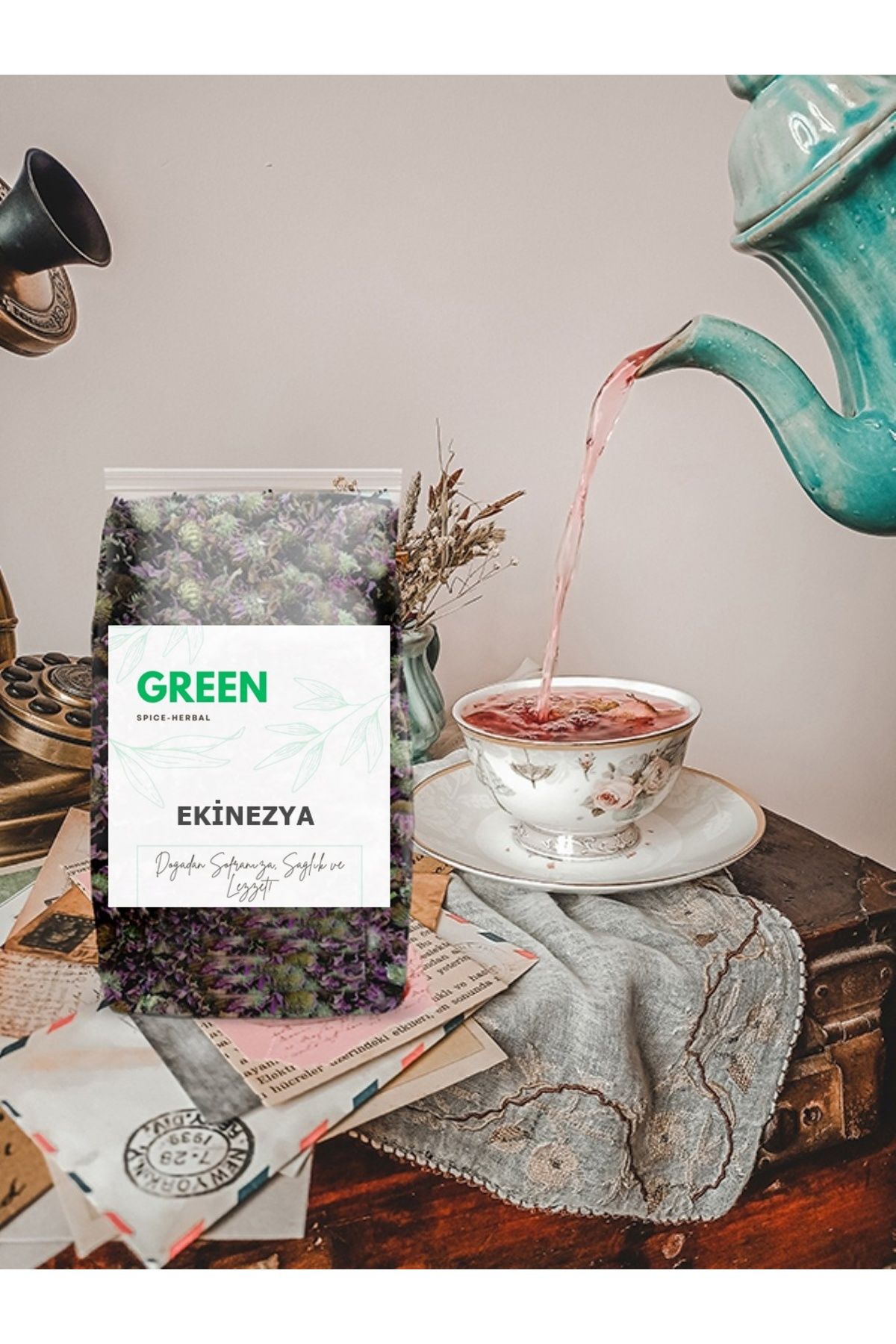 GreenSpice Ekinezya, Ekineyza Çayı, Kirpi Otu, Echinacea Purpurea 40g