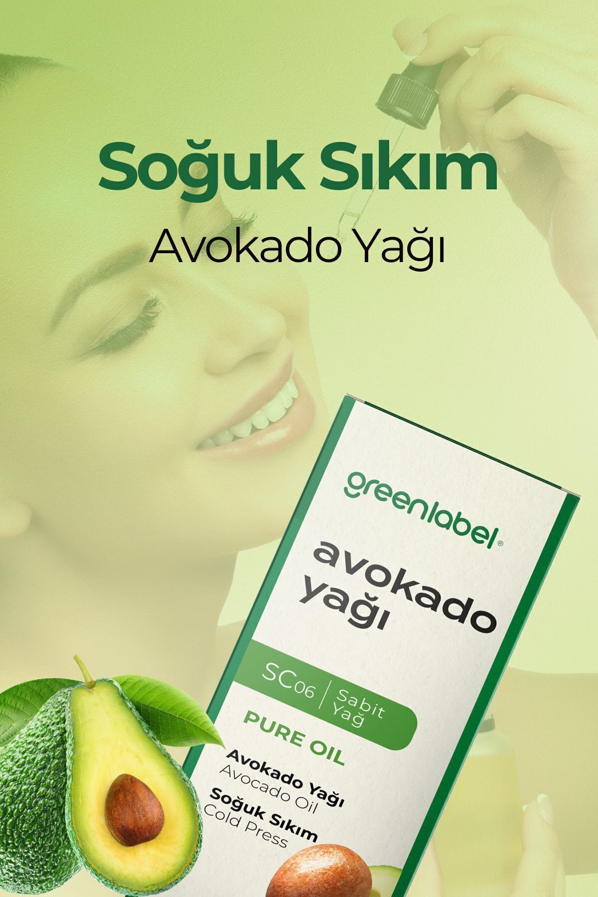 Avokado Yağı Soğuk Sıkım %100 Doğal Ve Saf 20ml — GLY-007 — تصویر 3 از 3