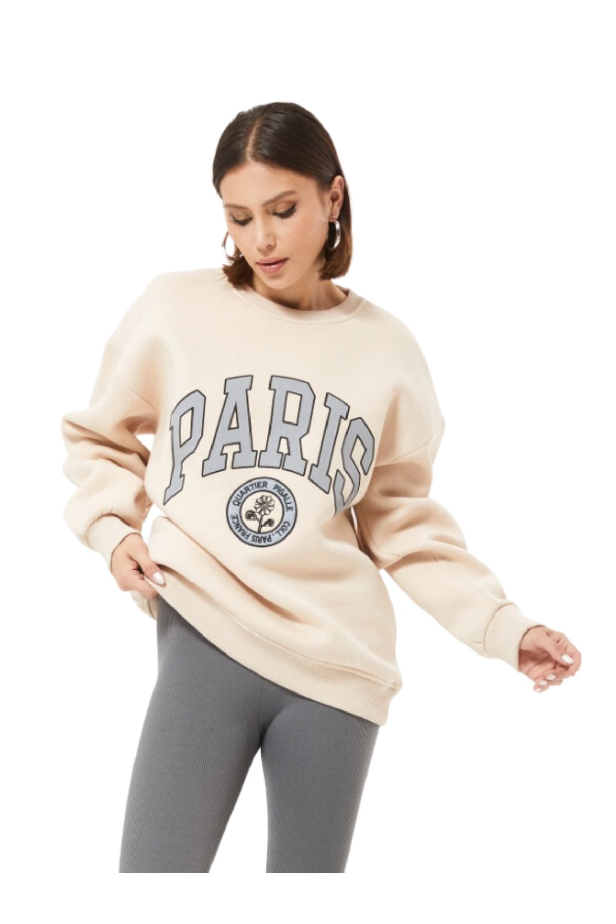 A&B STORES Paris Baskılı Sweatshirt