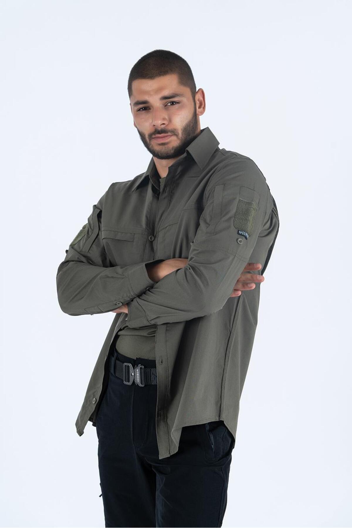 Outdoor Tactical Shirt Protection Swat Shirt with Zipper Pockets - 420