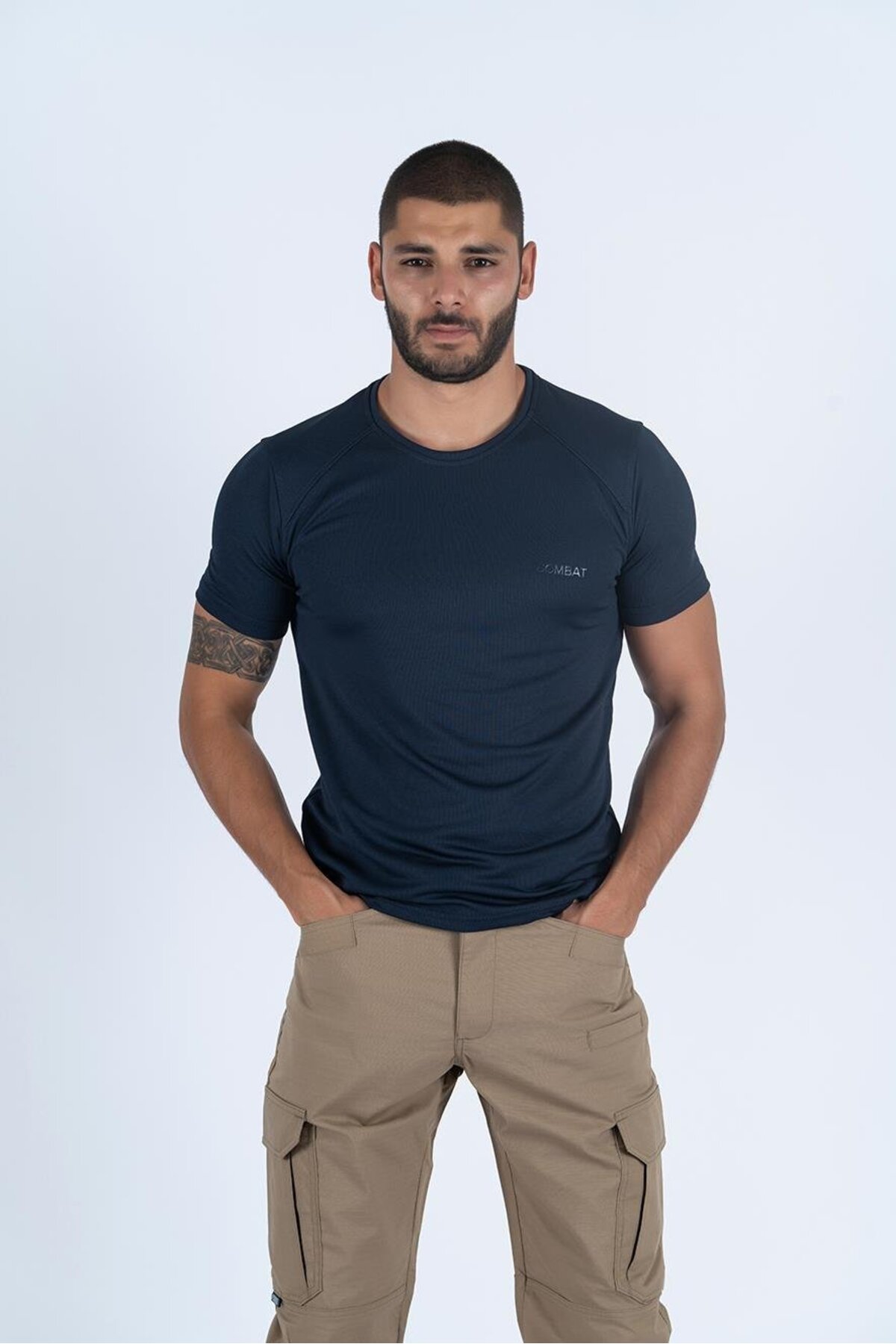 Outdoor T-Shirt Daily Zero Neck Athlete Men's T-Shirt T-Shirf - 807 Ygm