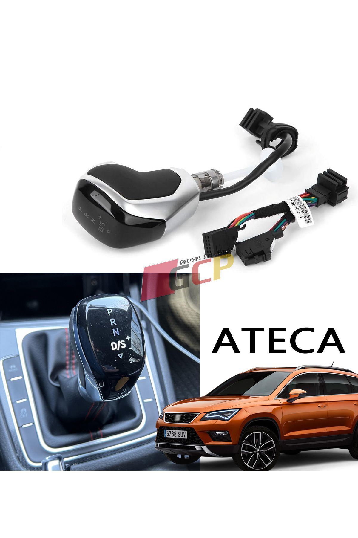 GCP German Car Parts Seat Ateca Işıklı Otomatik Vites Topuzu - ATECA LED DSG Vites Işıklı Gösterge Vites