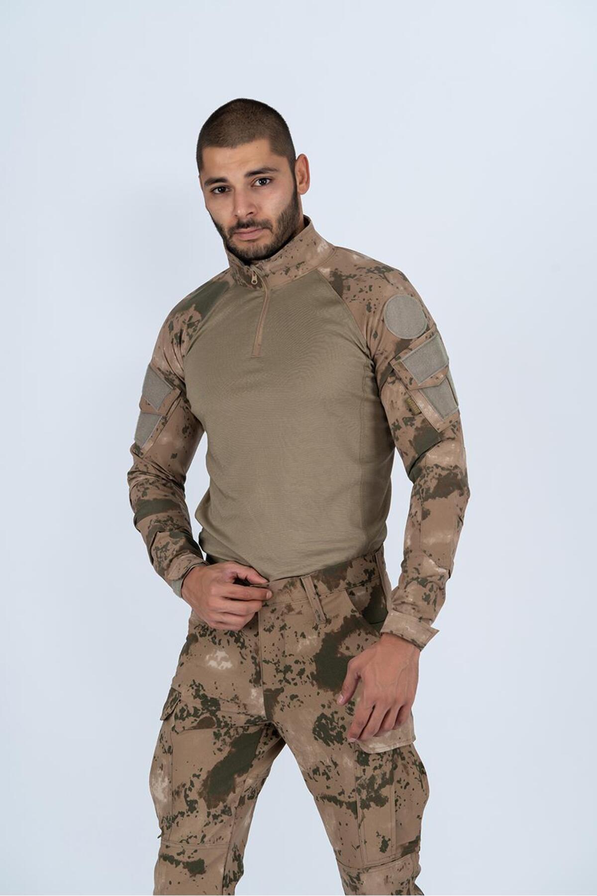 پیراهن استتار آستین بلند ژاندارمری مخصوص فضای باز - 401 کامبت تاکتیکال پیراهن Combat Tactical