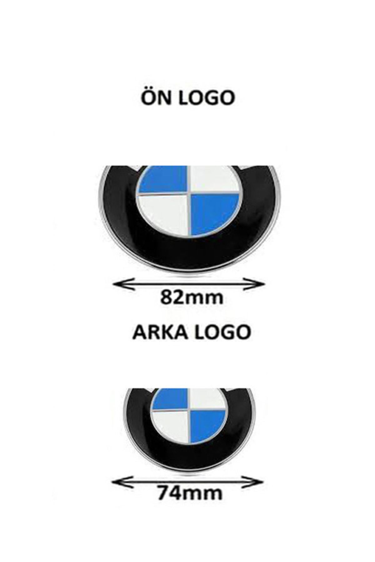 SATECHNOLOGY Bmw kaput bagaj logo takım G20,G28,G30,G31,G32,G38 2li (MAVİ BEYAZ 82MM-74MM)