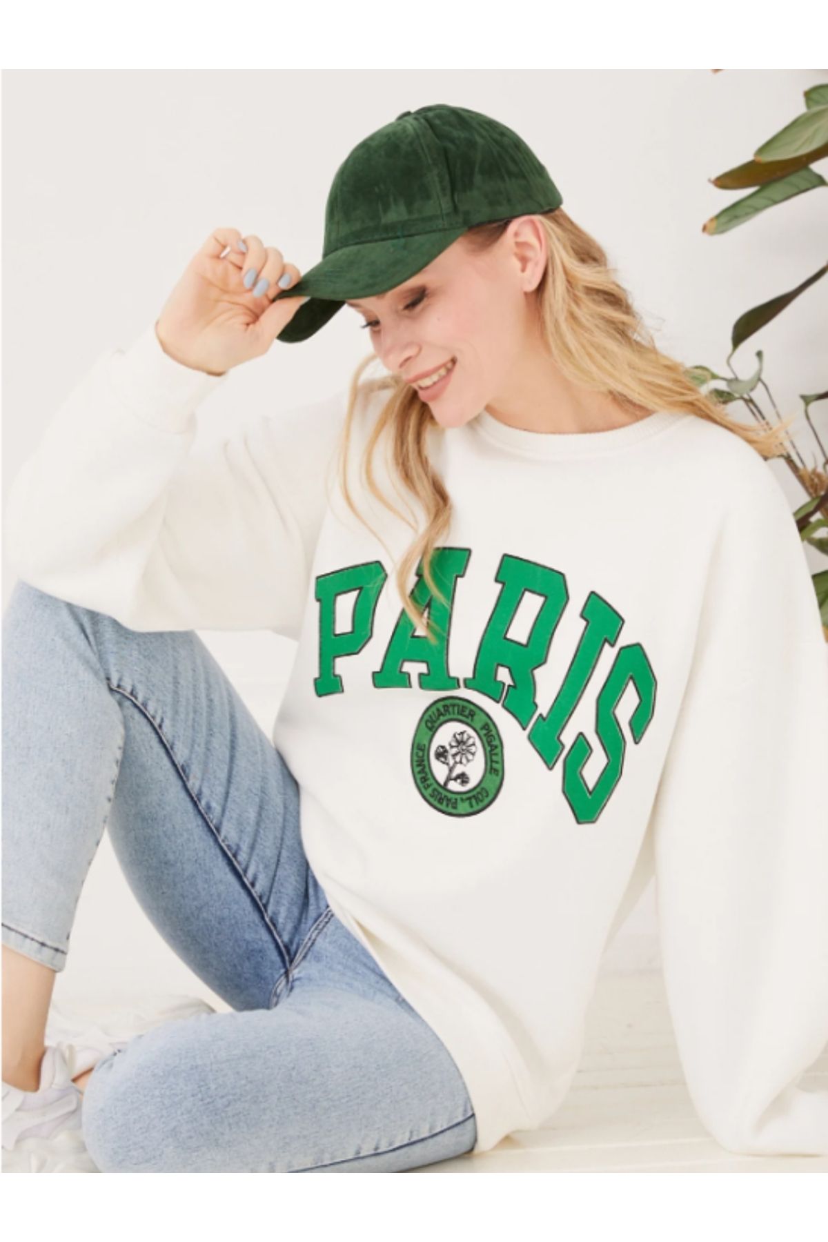 A&B STORES Paris Baskılı Sweatshirt