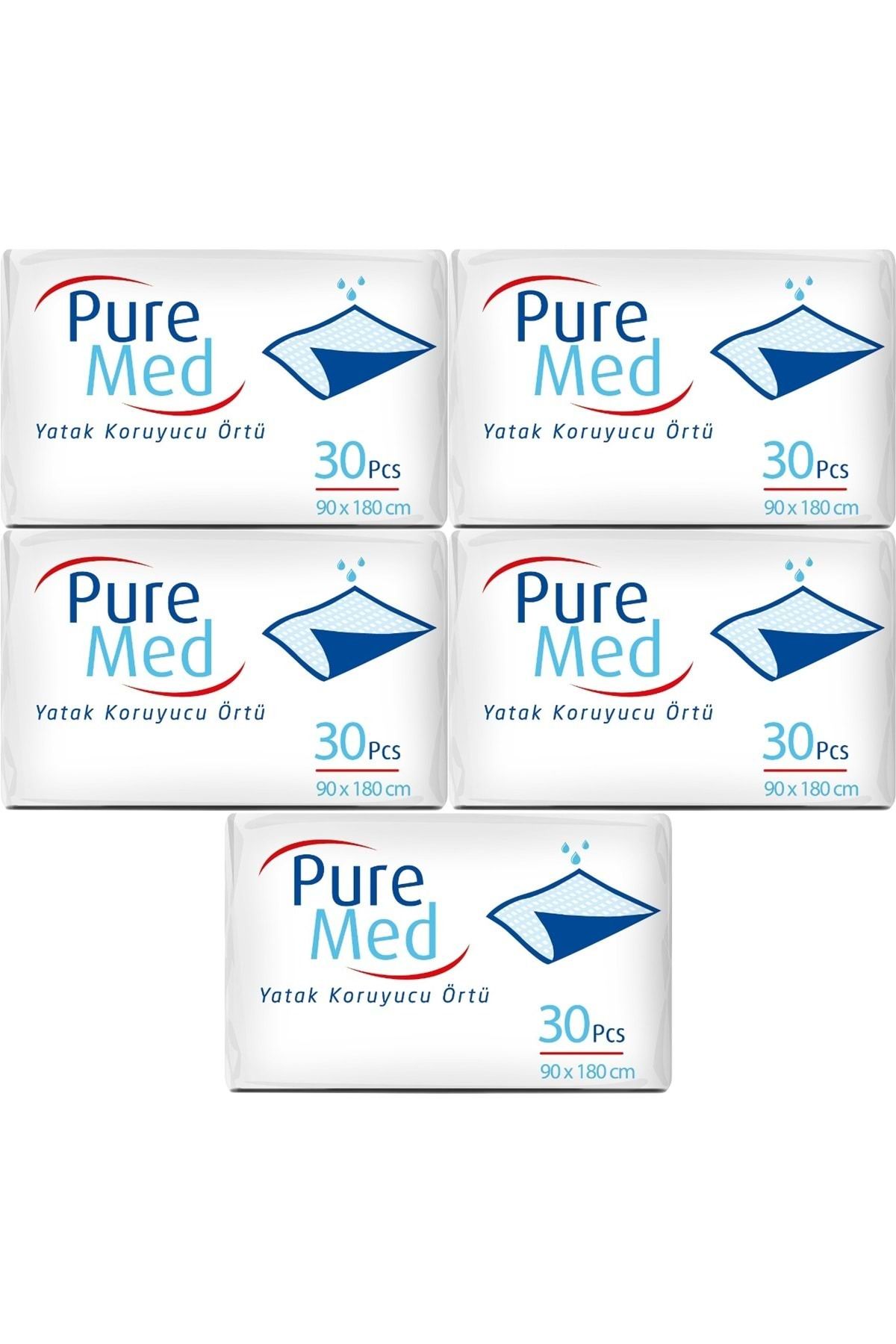 Puremed Hasta Yatak Koruyucu 90*180cm 150 Adet (5PK*30)