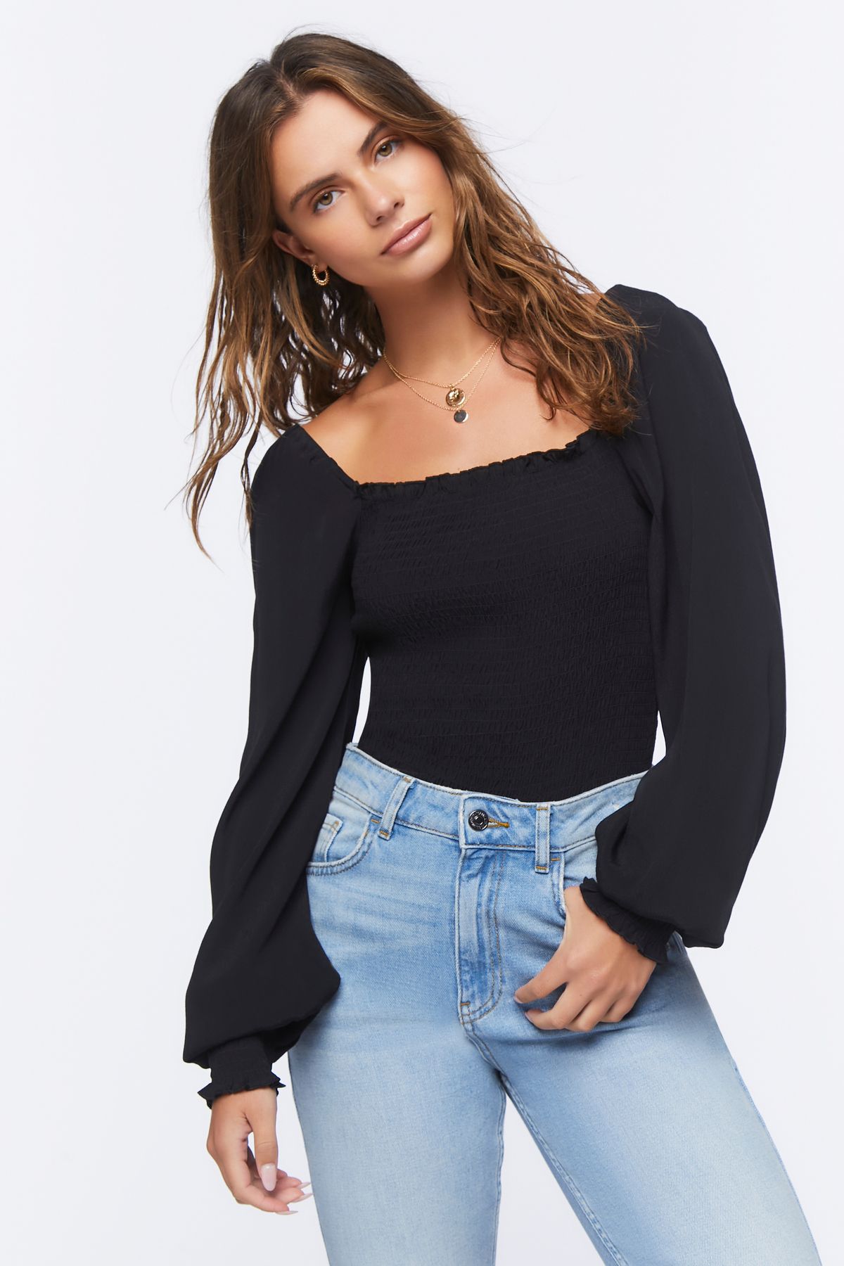 Forever 21 Kare Yaka Bodysuit