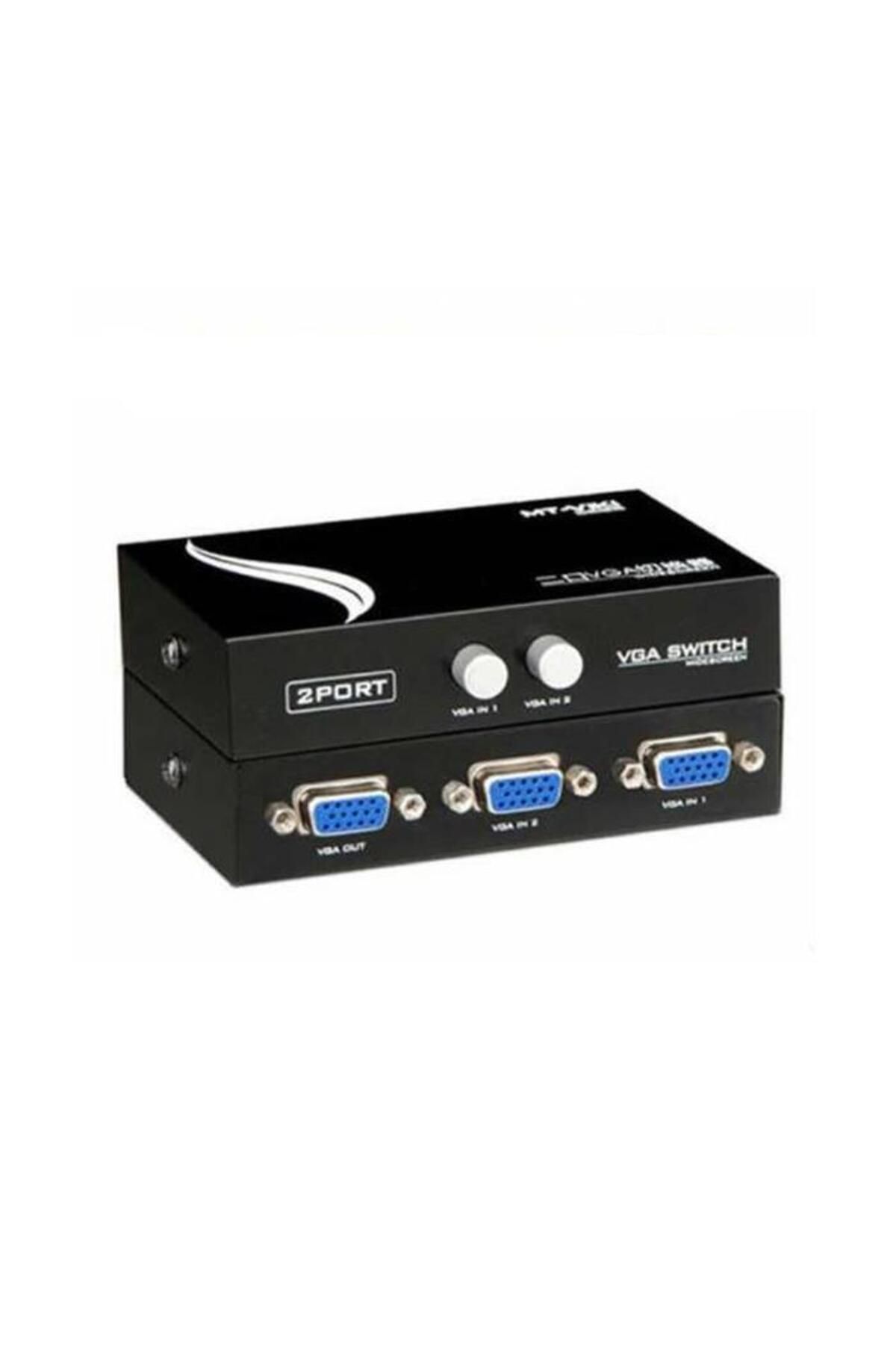 Temiz Pazar 2 Port Vga Switch Çoklayıcı Çoğaltıcı Splitter Dvr Uyumlu