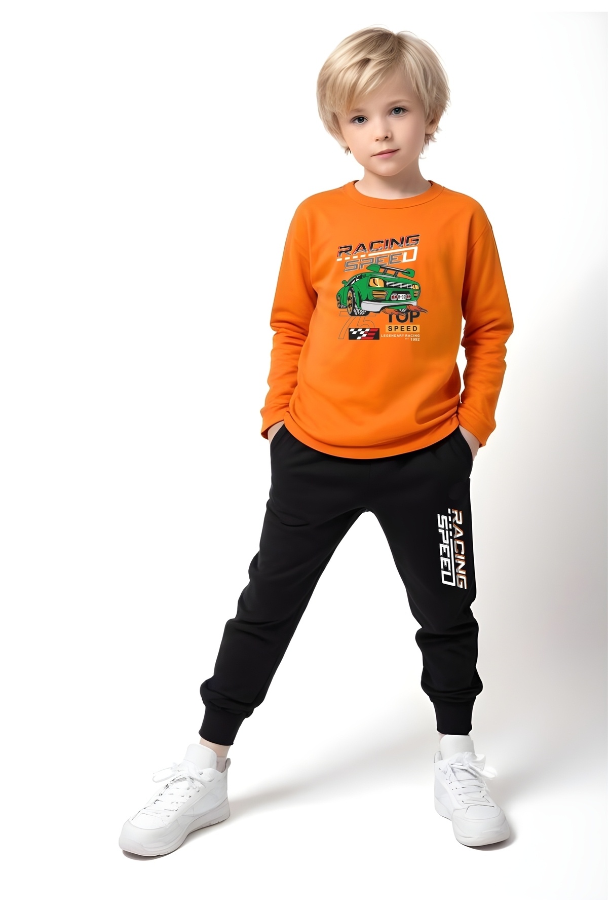 FYK KİDS 3'lü Erkek Çocuk Baskılı Yuvarlak Yaka Alt-Üst Pijama Takımı fotoğrafı 2 (önizleme)