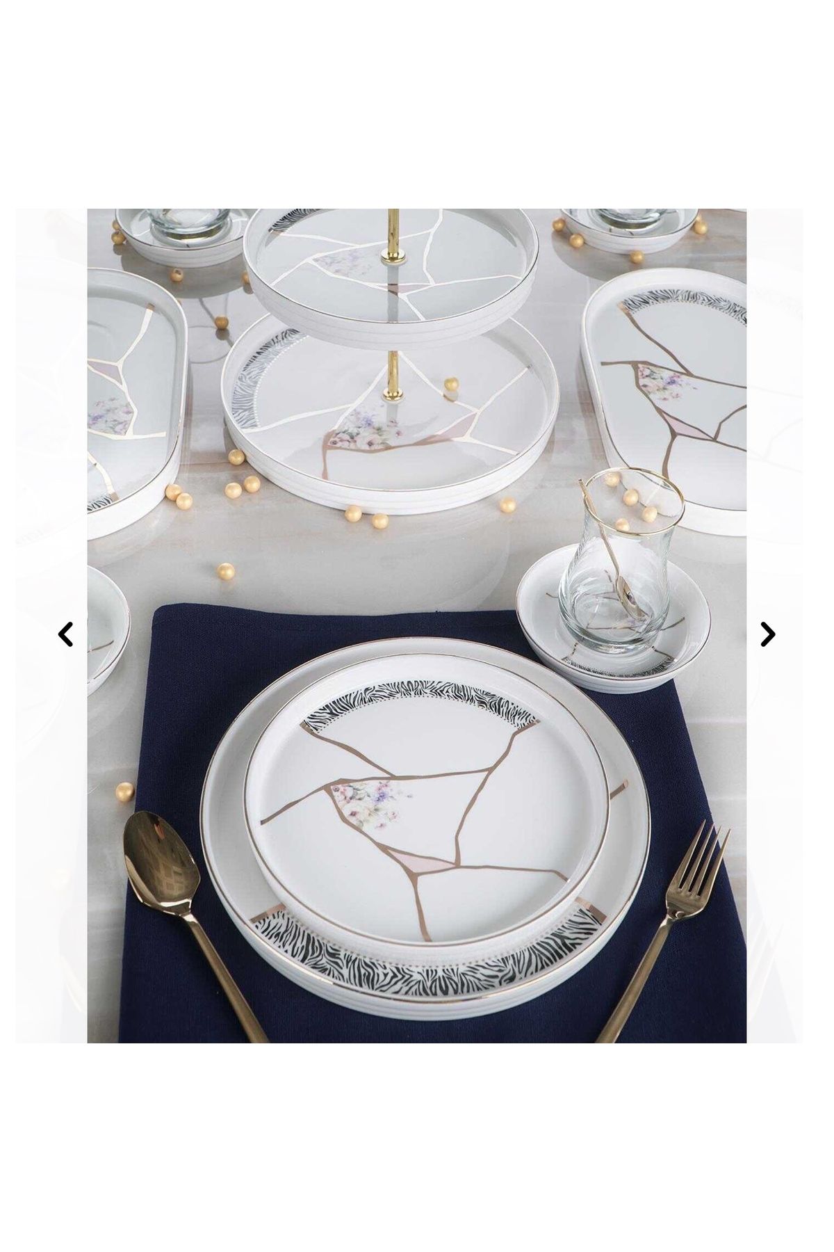 DGCHOME Kintsugi Moon 6 Kişilik 25 Parça Brunch Set Pembe