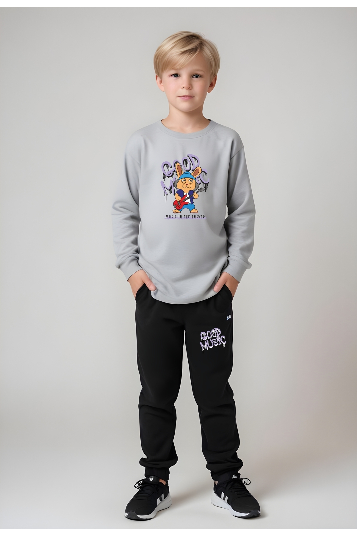 FYK KİDS 3'lü Erkek Çocuk Baskılı Yuvarlak Yaka Alt-Üst Pijama Takımı fotoğrafı 4 (önizleme)