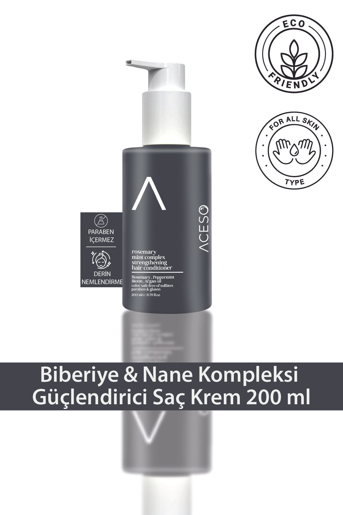 Aceso Cosmetics Biberiye & Nane Kompleksi Güçlendirici Saç Kremi 200 ml