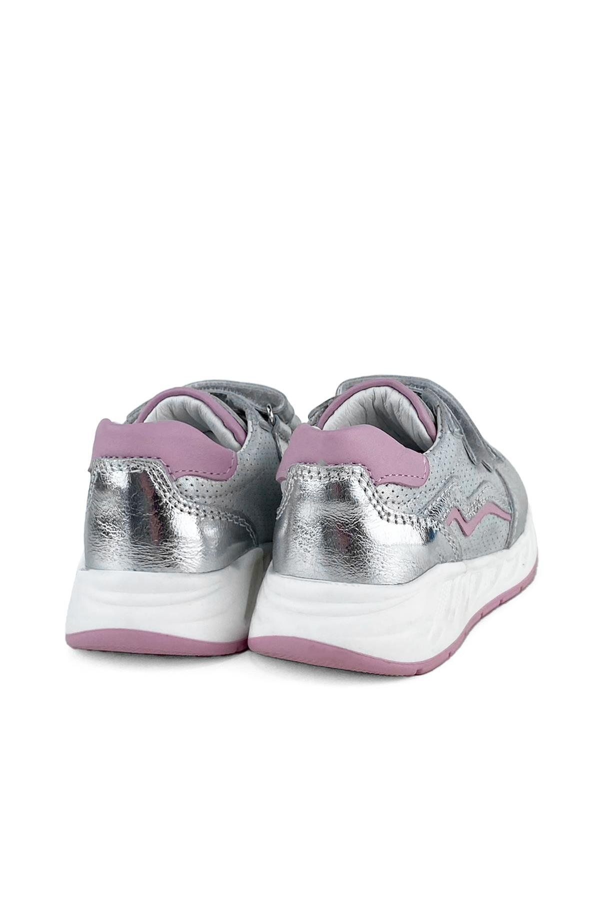 Cici Bebe Ayakkabı-Genuine Leather Silver Pink Girls' Casual Shoes 3