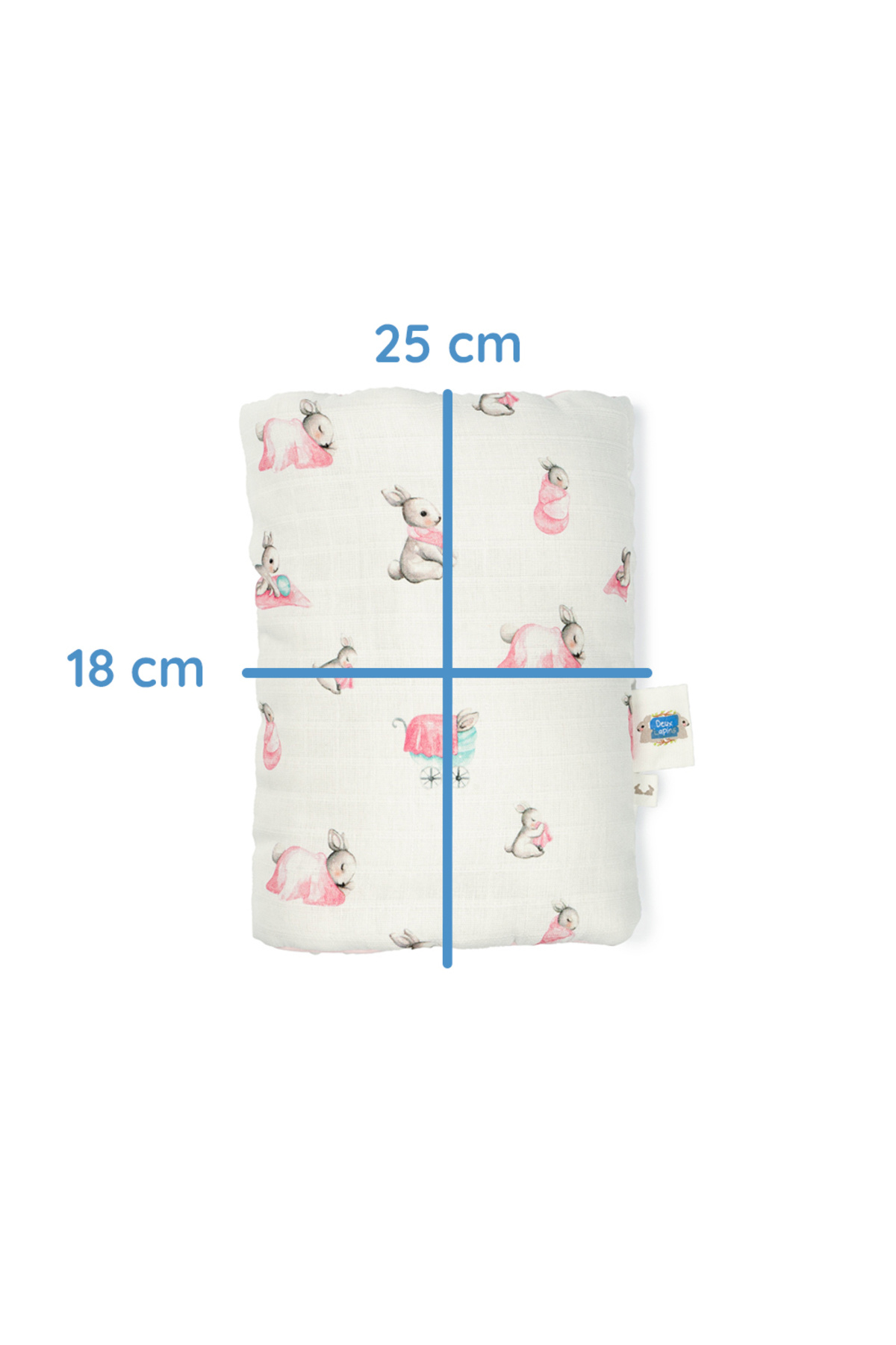 Deux Lapins % 100 Pamuk Pratik Silindir Emzirme Kol Destek Yastığı - Bébé Lapin Rose fotoğrafı 4 (önizleme)