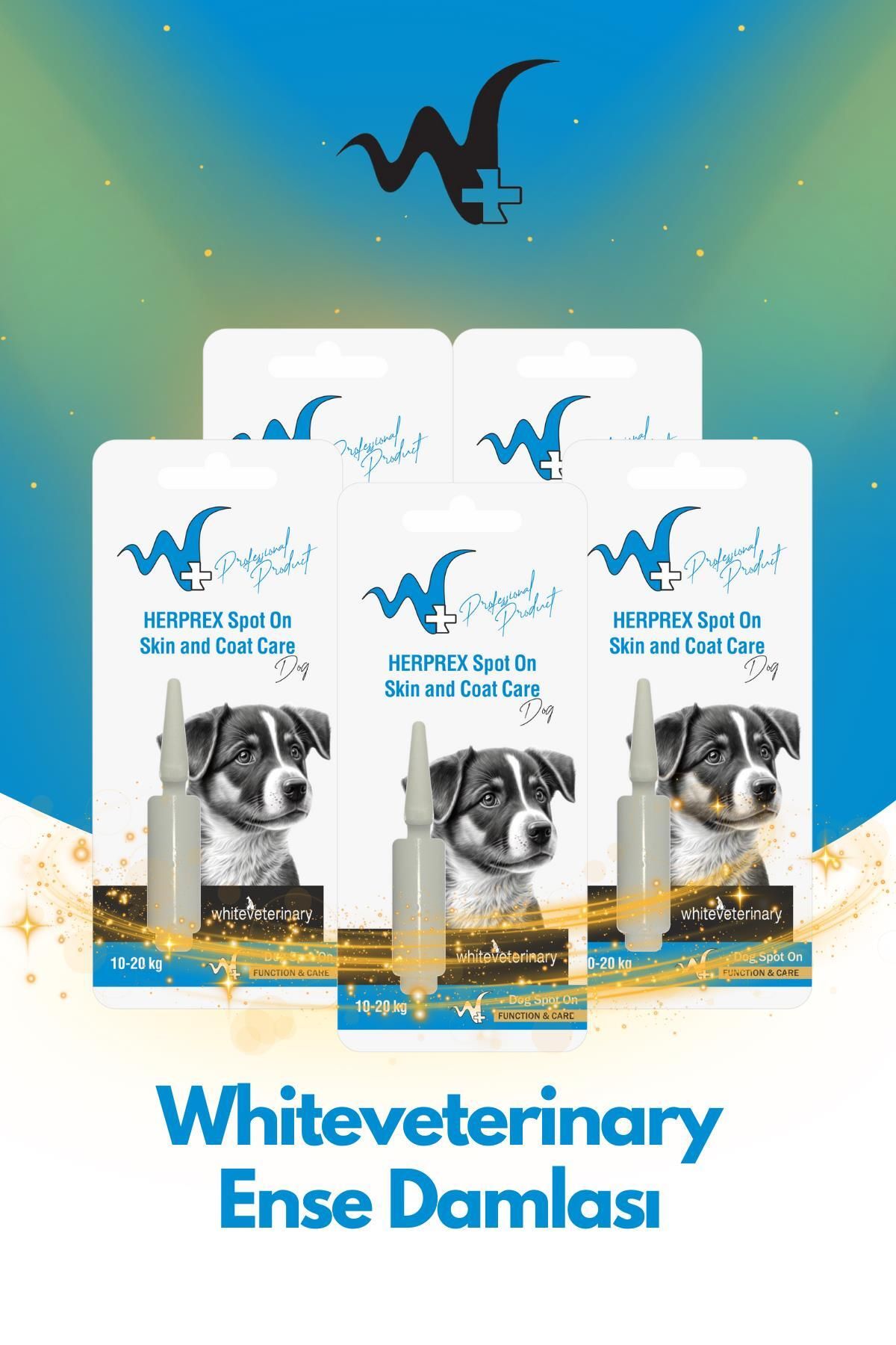 WhiteVeterinay Köpek Damlası Bit Ve Pire 10-20 Kg 1ml 5 Adet