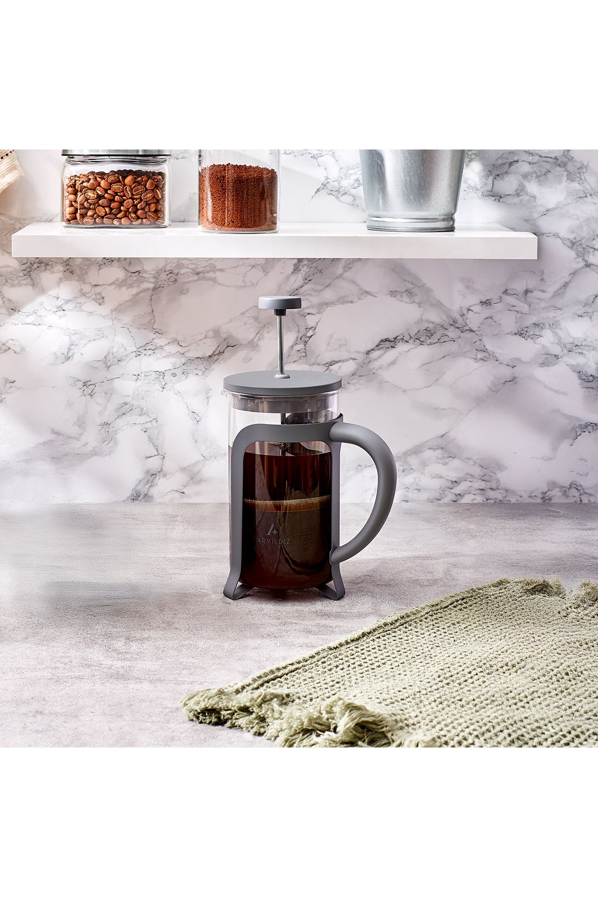 Aryıldız Java Grey French Press 600 ml