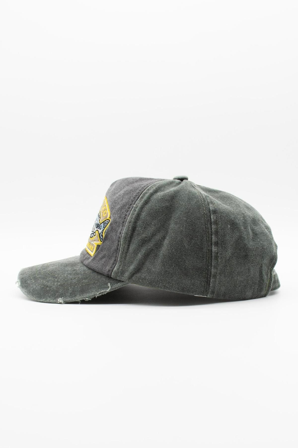 Külah-Vintage Antique Fish Logo Denim Hat |   San Francisco Trucker Cap 3