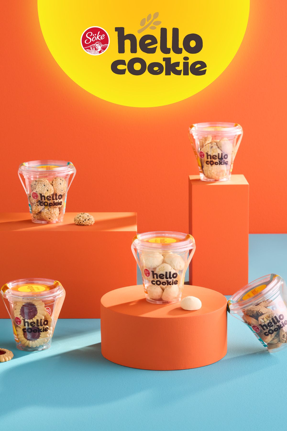 Söke Hello Cookie Ay Çekirdekli Tuzlu Kurabiye 80gr Bardak 24x80gr Avantajlı Paket