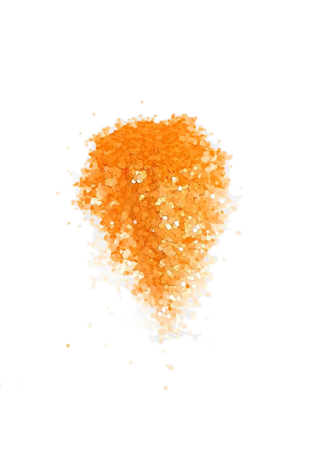 TT Tahtakale Toptancıları Glitter NEON Sim Epoksi Süsleme Aksesuarı (100 GR) Turuncu