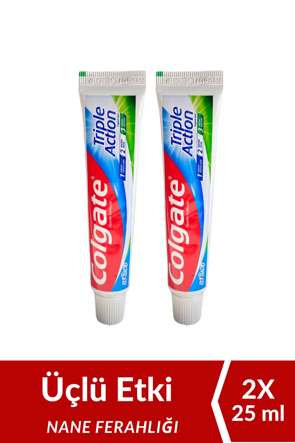 Colgate Triple Action Üçlü Etki Diş Macunu 25 ML X 2 ADET