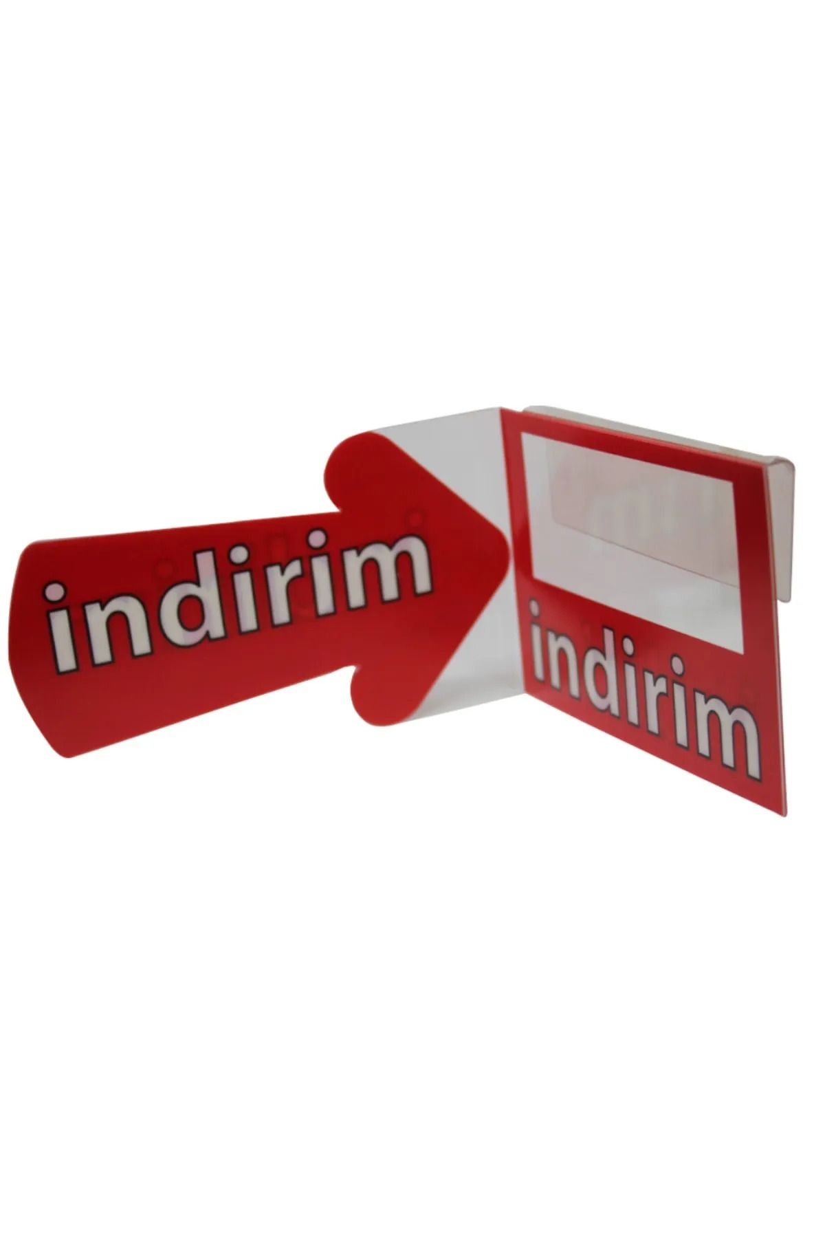 Mny Design Raf Önü İndi̇ri̇m Kulakçiği, L Form İndi̇ri̇m Afi̇ş Eti̇keti̇, 10adet, Kirmizi Renk