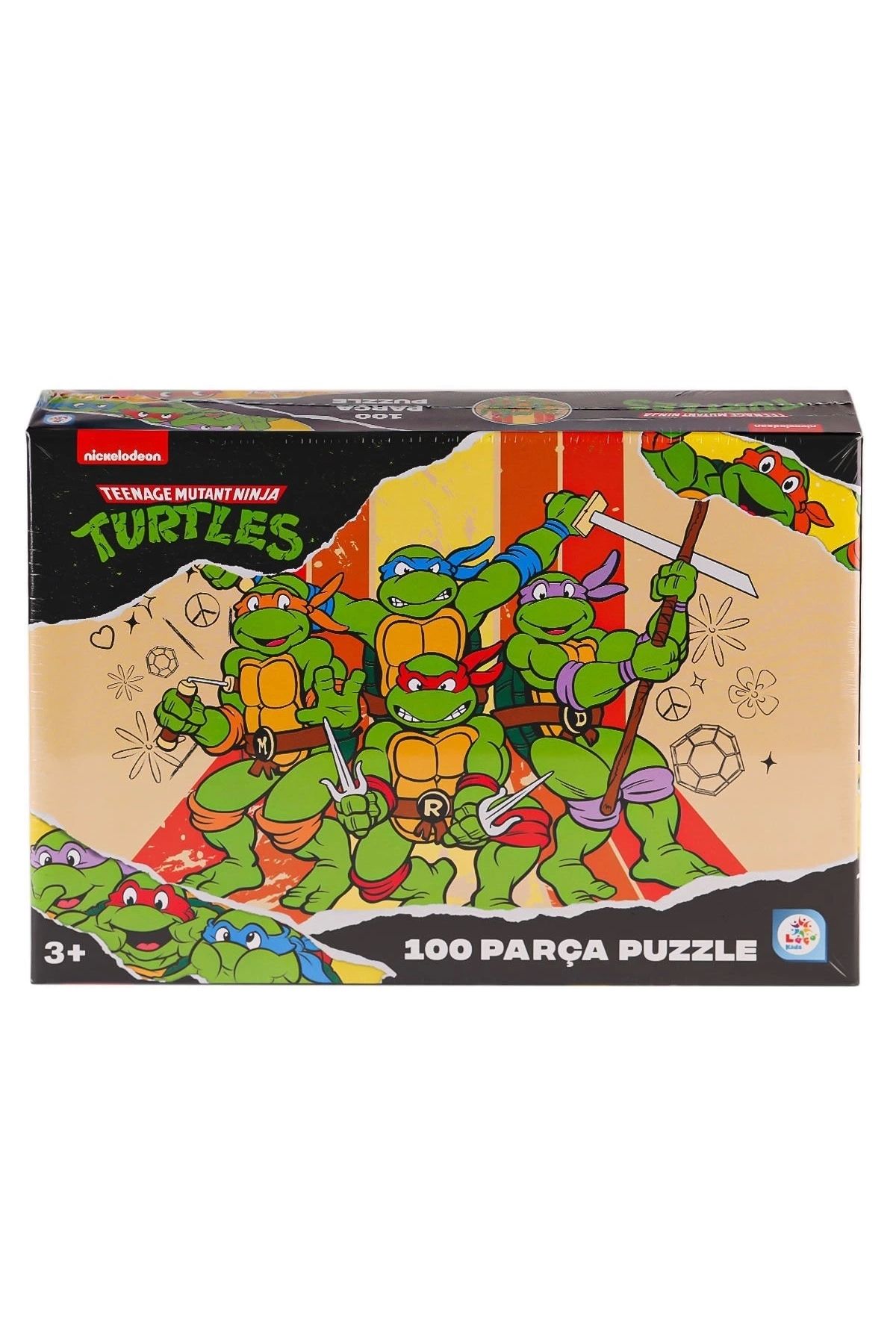 LAÇO KİDS NK0050 Ninja Kaplumbağalar 100 Parça Puzzle -Laçokids