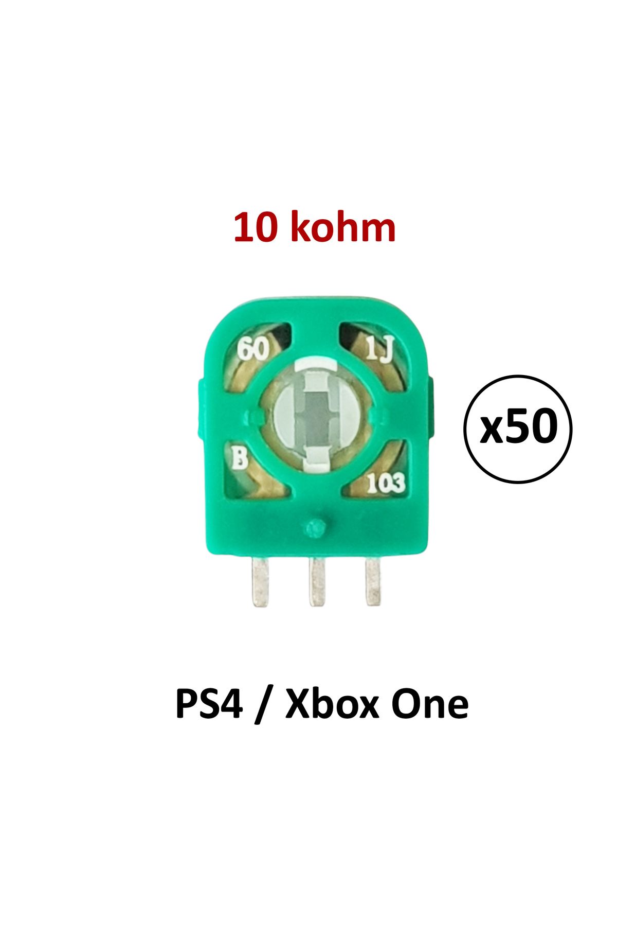 POPKONSOL 50 Adet 10k PS4 Xbox One Mikro Direnç Potans Micro Switch Yeşil