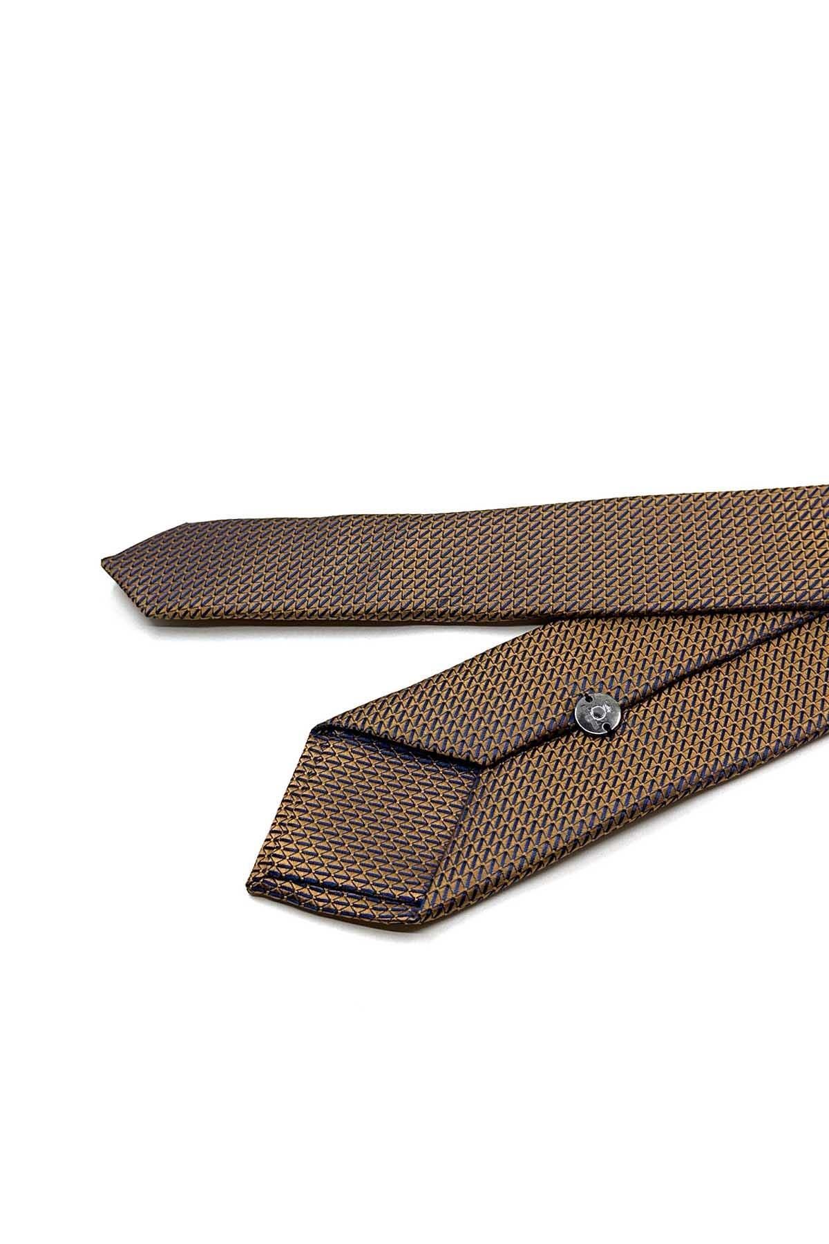 Kravatkolik-Sk8005 Model Slim Fit Yellow Dot Pattern Tie 2