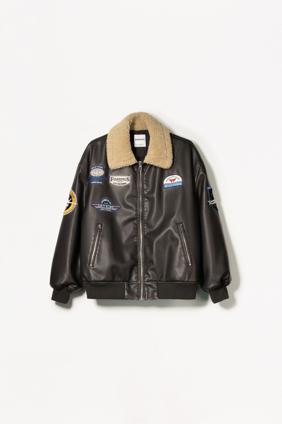 Bershka-Double-faced jacket with patches 2