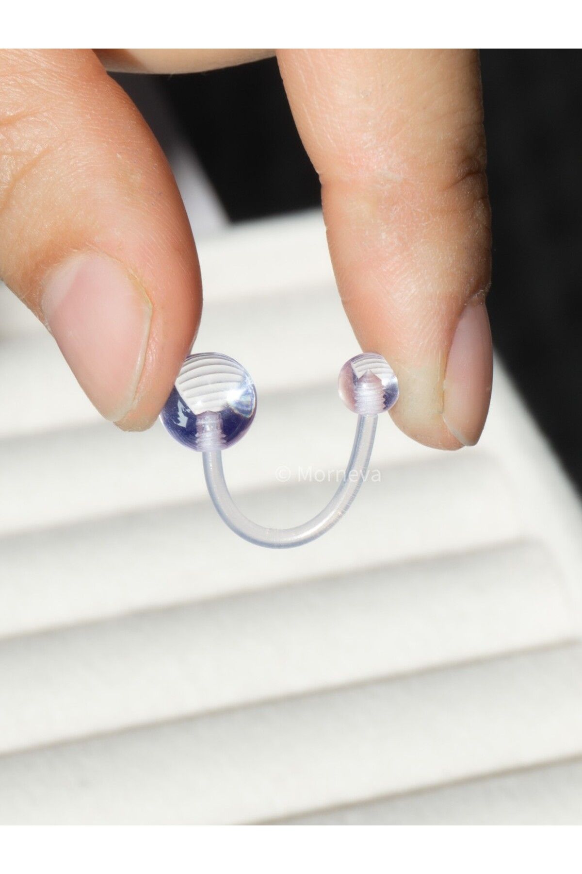 MORNEVA-Flexible and Invisible Transparent Bioplast Maternity Piercing - Set of 4 4