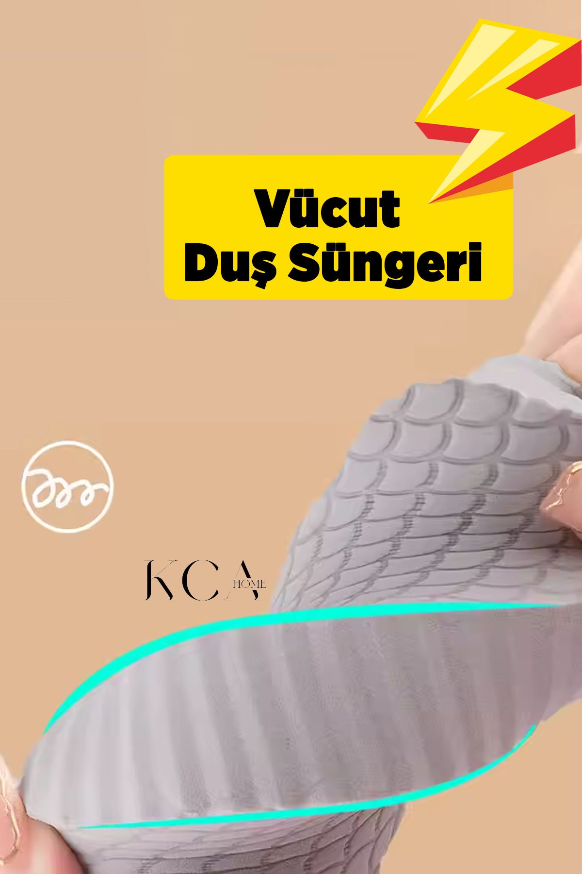 KCA HOME Duş Süngeri ve Banyo Lifi Peeling Fırçası Sihirli Sünger