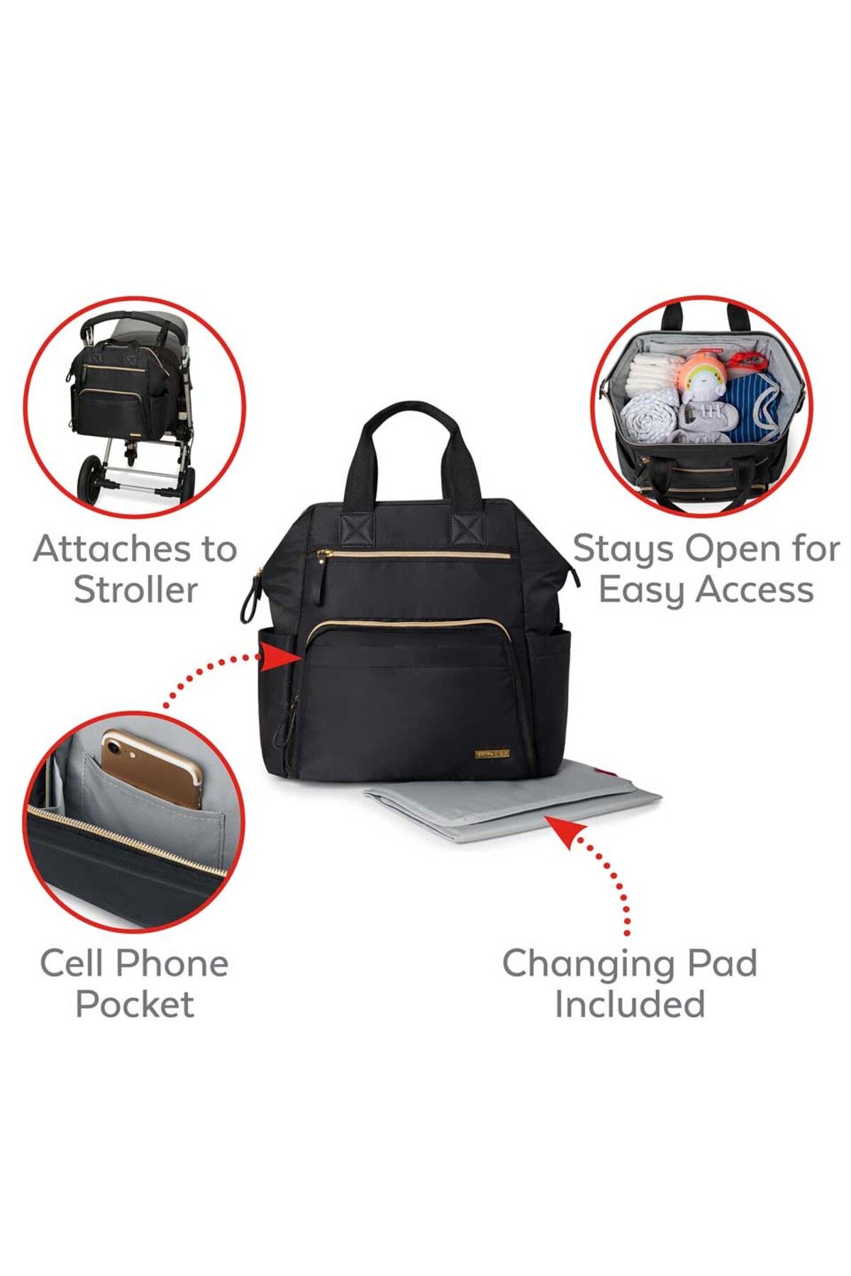 Skip Hop-Main Frame Mother Baby Care Bag Black 5