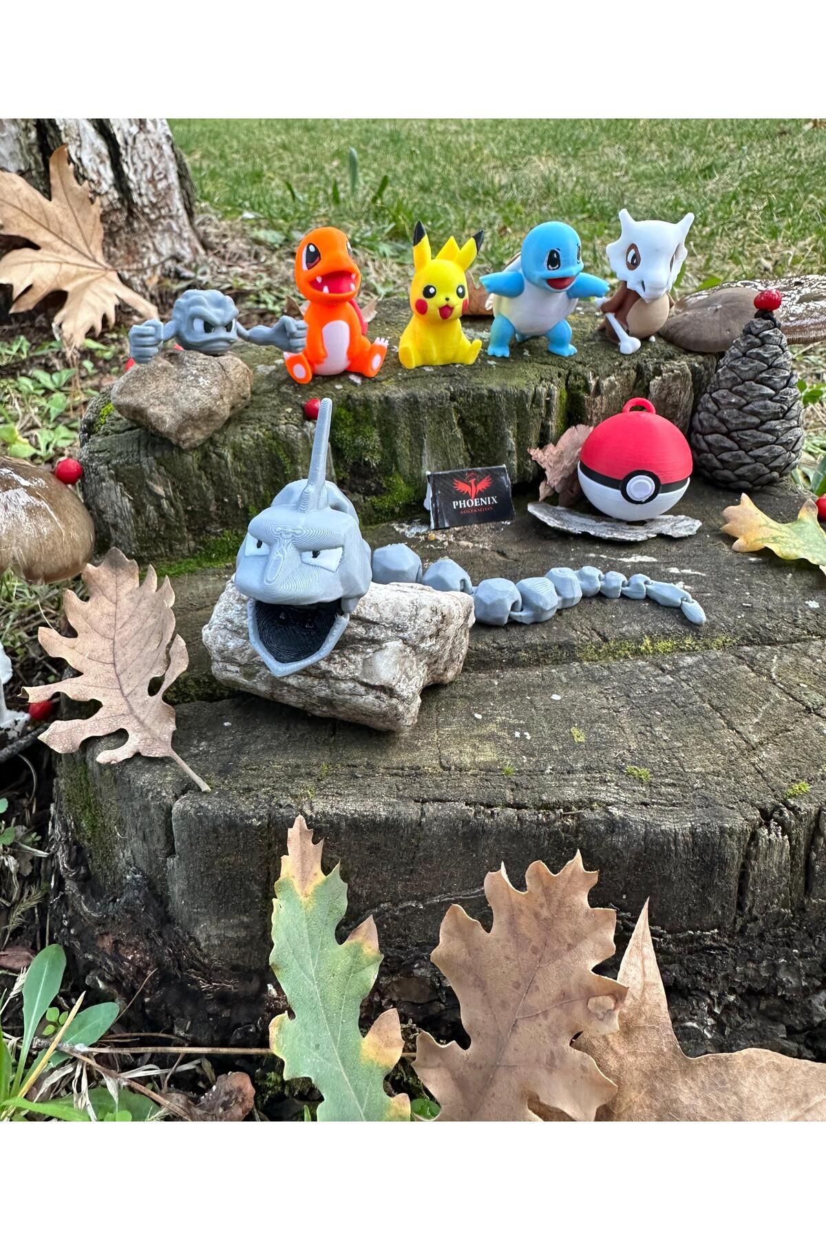 Phoenix Koleksiyon Pokemon Figürü Mini Figür Oyuncak Seti Pikachu Squirtle Charmander Geodude Cubone 5cm-Oniks 23cm