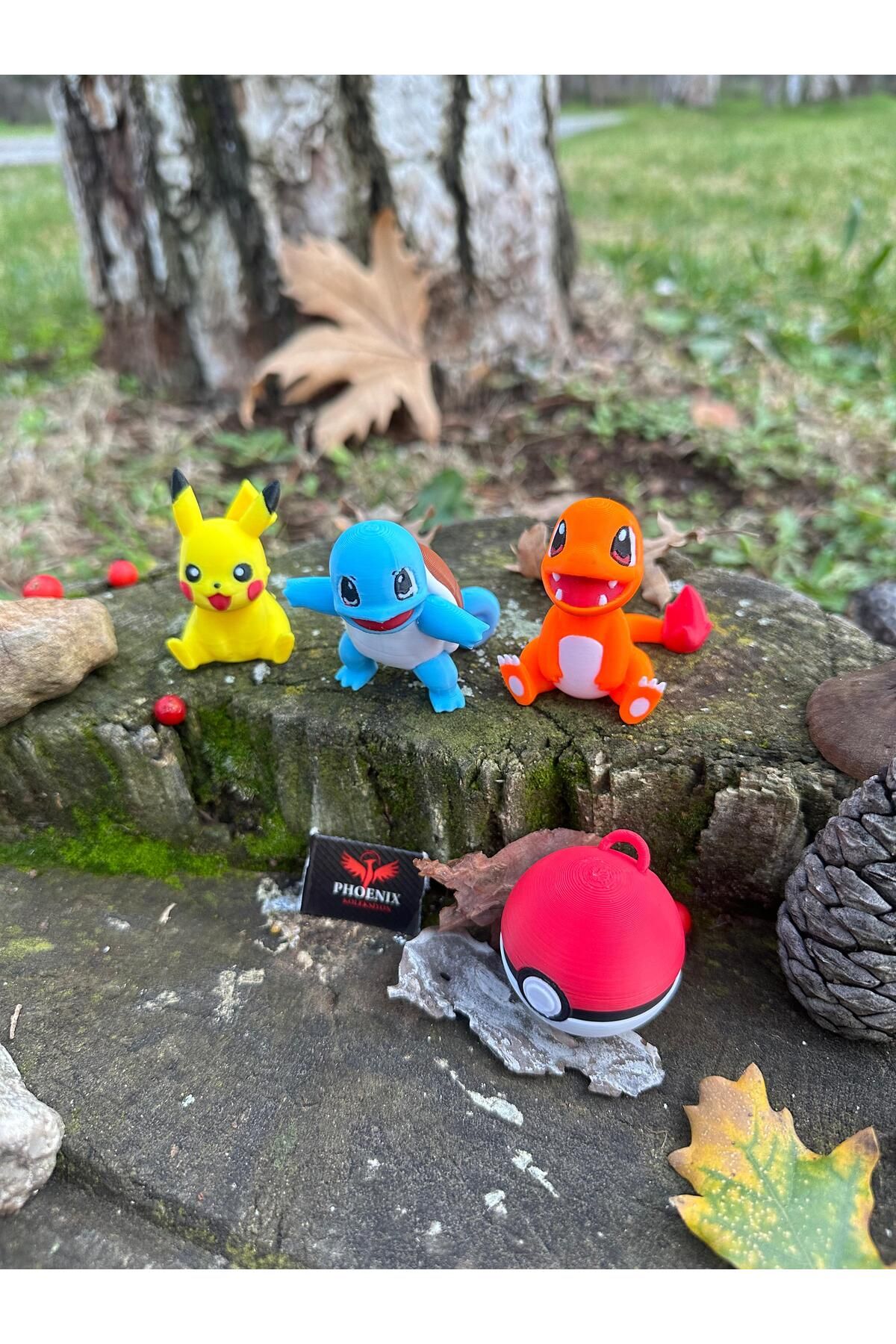 Phoenix Koleksiyon Pokemon Figürü Mini Figür Oyuncak Seti Pikachu Charmander Squırtle Pokemon Topu Pokeball 5cm