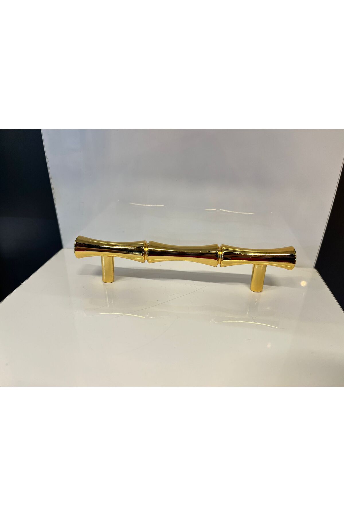 Taşkın Aksesuar Lüx Bambu Metal Kulp 96mm Altın Dolap Kapak Modern Çekmece Mobilya Tv Ünite Komidin Vestiyer Gold